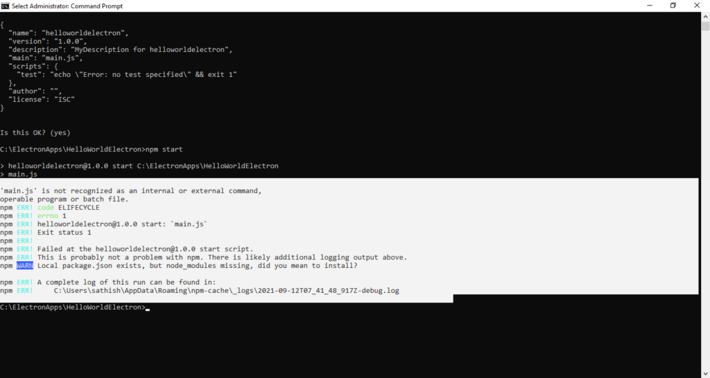 ElectronJS Step By Step Procedure To Setup And Create A Hello World